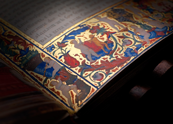 Detail of illuminated manuscript page